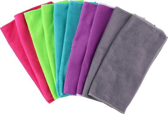 Lot 10 chiffon microfibre 30 x 30 cm