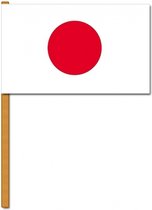 Luxe grote zwaaivlaggen Japan 30 x 45 cm - Japanse feestartikelen en versieringen