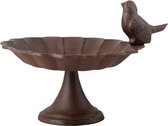Bain d'oiseaux / bol d'alimentation sur socle en fonte 15 cm - Abreuvoir d'oiseaux / bol d'alimentation - Décorations de jardin