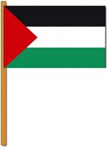 Luxe zwaaivlag/handvlag Palestina thema 30 x 45 cm - Landen thema versiering artikelen