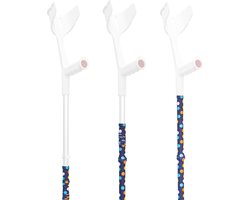 MyCover Stippen - 1 stuk - Trendy hoes voor krukken en wandelstokken, past op elke kruk of wandelstok, elastische stof, wasbaar 40°C, verschillende patronen - Excl. Kruk