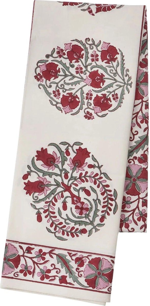 Bungalow - Tafelkleed Rosette Scarlet 150x250cm - Tafelkleden
