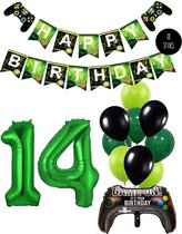 Cijfer Ballon 14 Game Videospel Verjaardag Thema - De Versiering voor de Gamers Birthday Party van Snoes