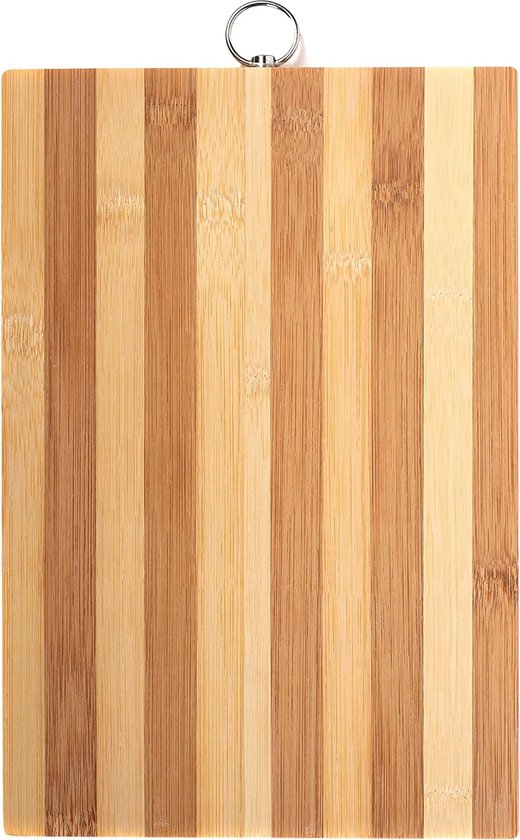 Professionele bamboe snijplank, 33,5 x 23,5 cm x 1,7 cm, dubbelzijdig grote houten plank voor de keuken, XXL trancheerplank, antibacteriële houten plank, premium snijplank