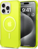 Spigen Hoesje Geschikt voor Apple iPhone 15 Pro Max - Cyrill Ultra Sheer Mag - Back Cover - Compatibel met MagSafe - Lime
