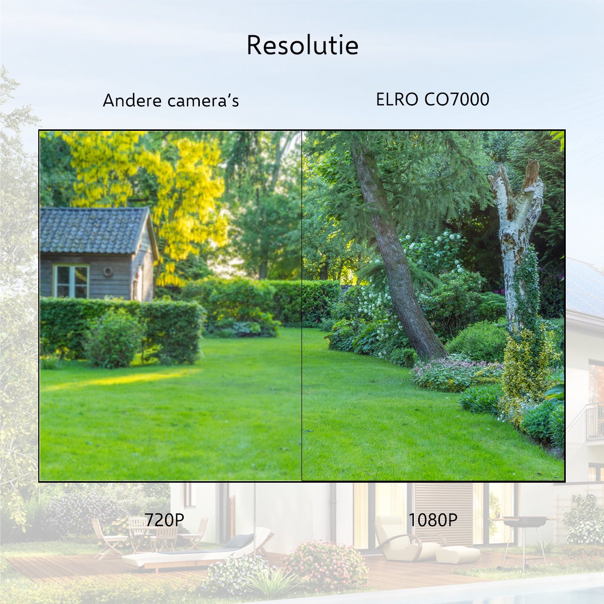 Afbeelding 3 van ELRO CO7000 Outdoor Wifi IP Beveiligingscamera met bewegingsmelder en nachtzicht – Full HD 1080P Bewakingscamera – IP66 Waterdicht