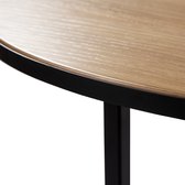 Atmooz - Table Basse Emir - 80x40cm - Structure Métal Zwart + Placage Chêne Naturel - Trendy & Intemporel - Naturel