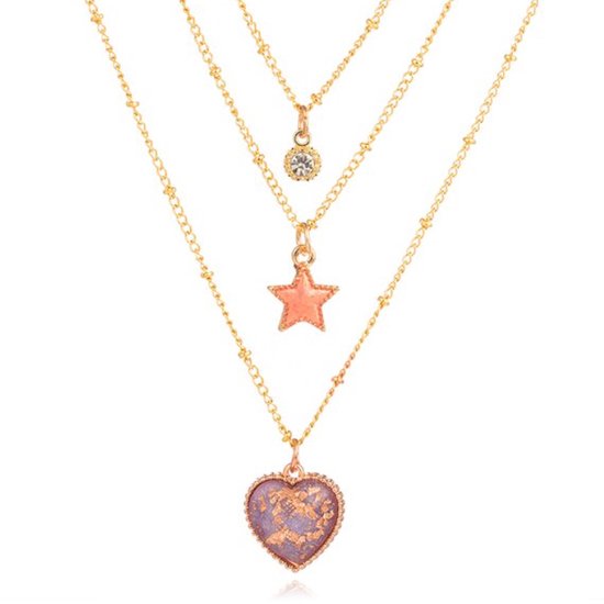 Multilayer Ketting Coral Star LGT JWLS - 3 lagen