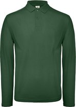 Men's Long Sleeve Polo 'ID.001' Flesgroen B&C Collectie maat 4XL