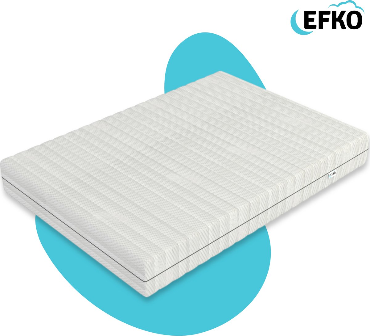 EFKO - Pocketvering hybride Matras - Traagschuim en Geltexmatras - 140x200 cm - 2 Persoons All-Season - Omkeerbaar - Luxe Matrashoes met Rits - Wit