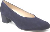 Hassia, 5-304936-3000, Blauw suède pump wijdte H