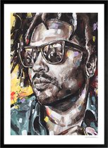 Lenny Kravitz print 51x71 cm *ingelijst & gesigneerd