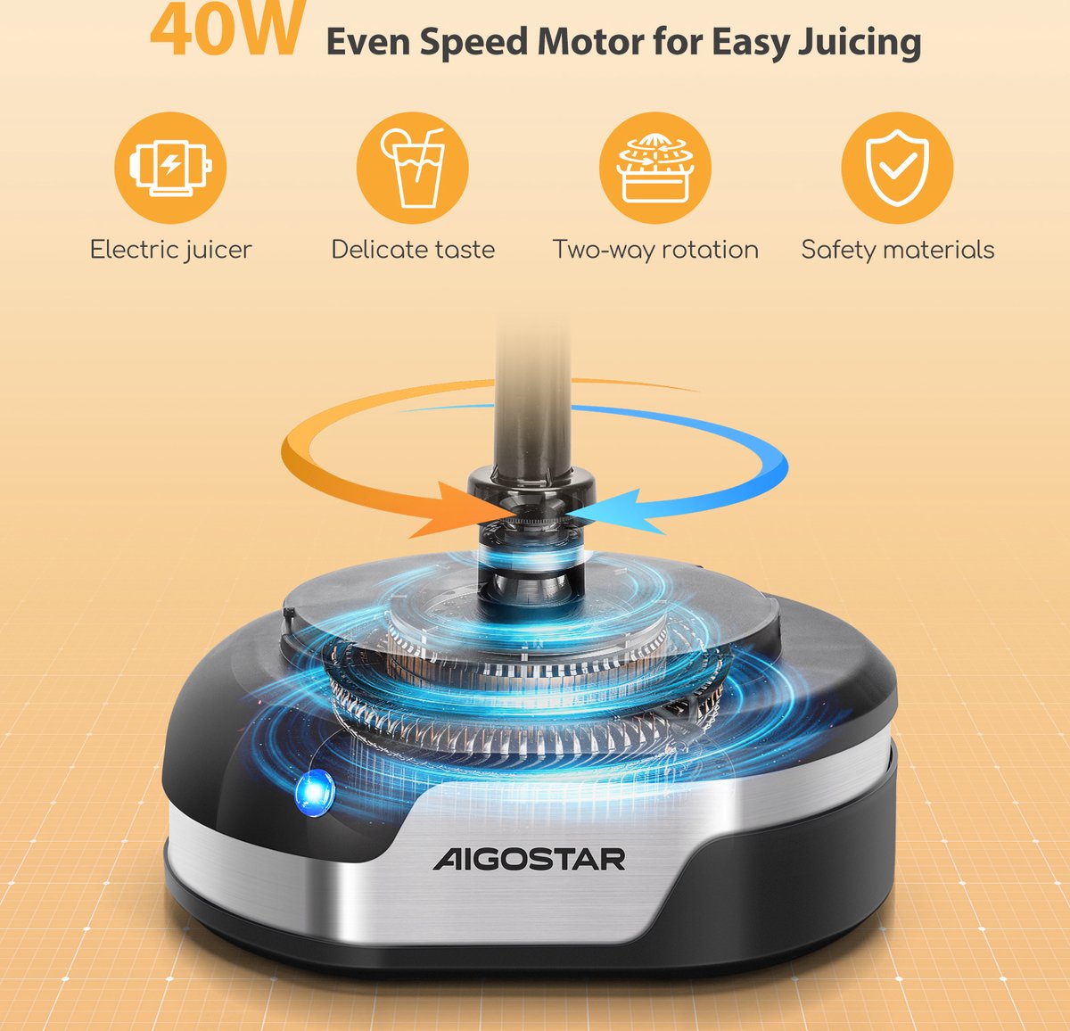 Aigostar Citruspers - Citruspers electrisch - 1.2L thumbnail 5