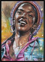 Lauryn Hill print 51x71 cm vullend *ingelijst & gesigneerd