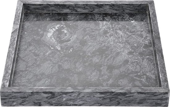 Marmeren dienblad serveerschaal dienblad sieradenbord voor badkamer, keuken, opslag, toiletartikelen, sieraden, cake, huisdecoratie (zwart 25 cm)