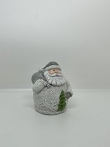 Deco Santa - white / silver Small