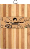 bamboe snijplank, 33,5 x 23,5 cm x 1,7 cm, dubbelzijdig grote houten plank voor de keuken, XXL trancheerplank, antibacteriële houten plank, premium snijplank