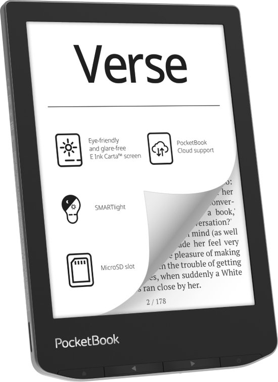 PocketBook eReader - Verse - Mist Grey | 7640152097041 | Boeken | bol