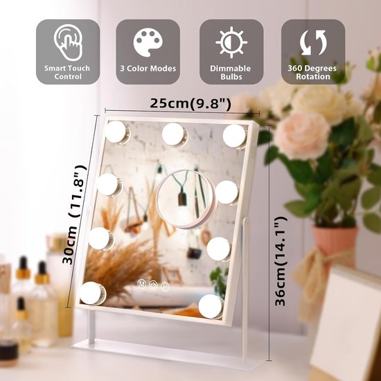 Accessoires: Xarita S, spiegel met LED-verlichting 700/50 met