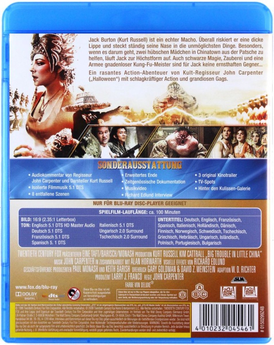 Big Trouble in Little China [Blu-ray] Engels gesproken met NL ondertiteling — cadeau in Games, Films & Muziek - foto 2