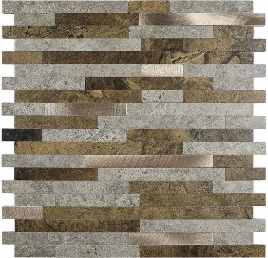 Zelfklevende Mozaïek tegels - Koper - plaktegels - wandtegels zelfklevend - 29,2x29,7cm