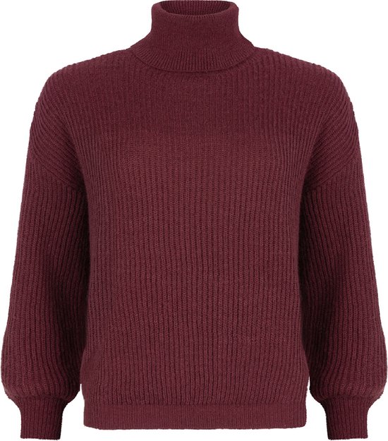 Ydence - Sweater Karlijn - Wine Red - maat L