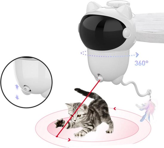 Foto: Katten laser speelgoed 2in1 kattenspeelgoed katten honden kittenspeelgoed voor binnenkatten trainingsoefening