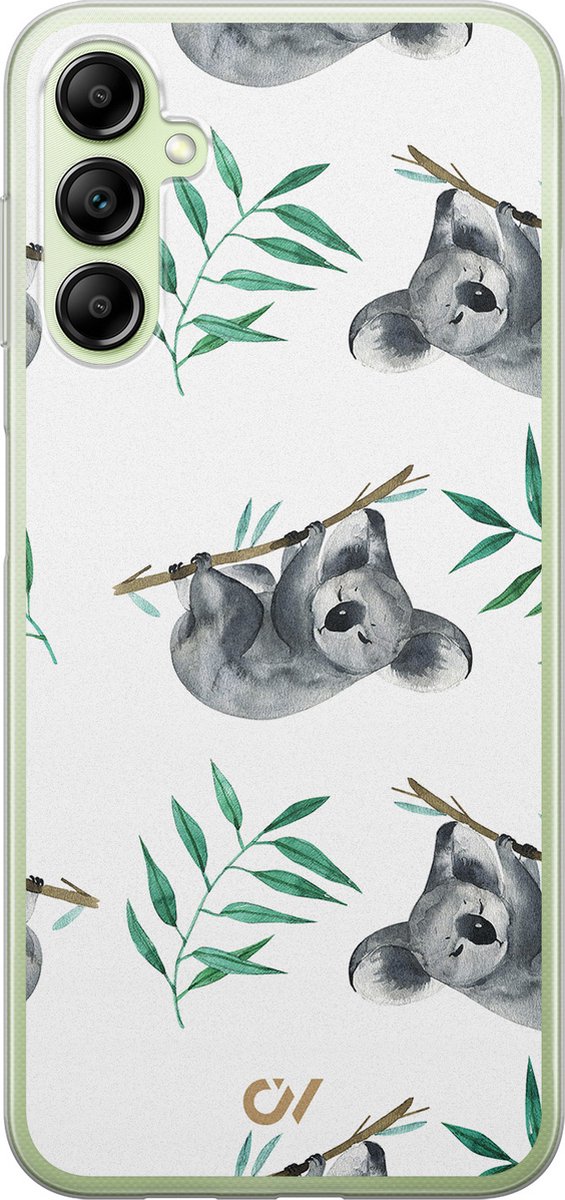 Hoesje geschikt voor Samsung Galaxy A14 5G hoesje - Koala Print - - Wit - - Casevibes