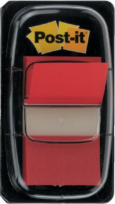 Index Onglets 3M Post-it 680 25.4x43.2mm rouge | 12 pièces
