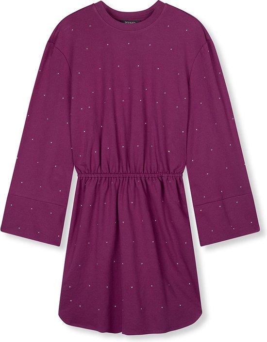 Refined Department - Sweat Dress met studs Cheri - Purple - maat L