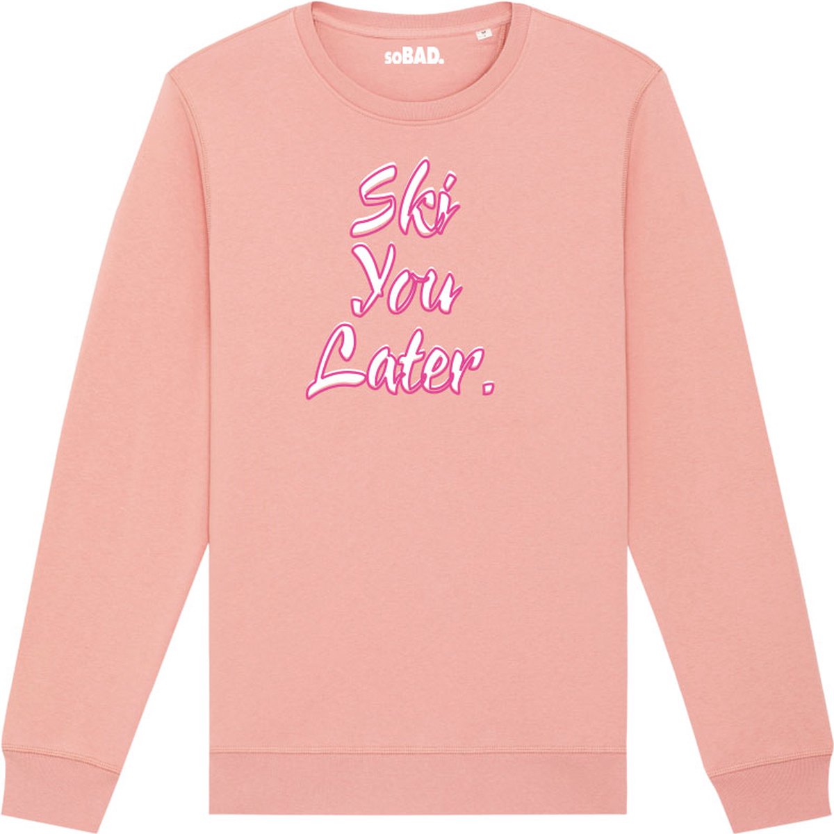 Wintersport sweater canyon pink S - Ski you later - soBAD. | Foute apres ski outfit | kleding | verkleedkleren | wintersporttruien | wintersport dames en heren
