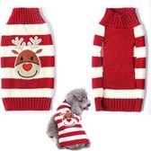 Hond rolkraagpullover Kerstmis hondentrui patroon gebreide kleding warme hondenkostuums sweater Kerstmis voor kleine middelgrote hond kat
