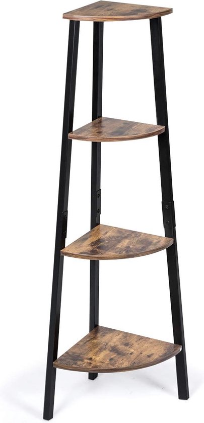 GOPLUS Ladderrek met 5 niveaus, 180 cm, wandrek met metalen frame, boekenkast, staand rek voor woonkamer en kantoor (wit en goud GOPLUS Ladderrek met 5 niveaus, 180 cm, wandrek met metalen frame, boekenkast, staand rek voor woonkamer en kantoor (wit en goud
