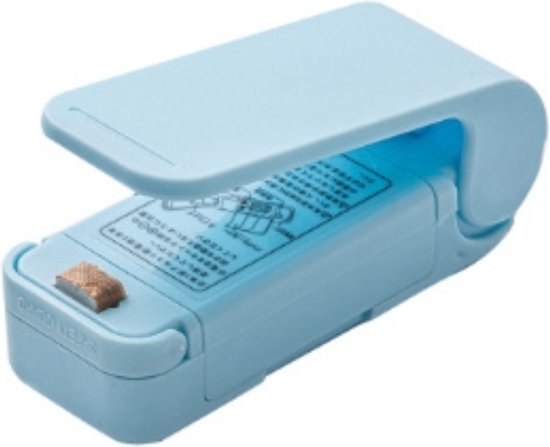 Mini sealer - Huishoudelijke sealmachine - Product vers houdbaarheid - Voedsel verzegelaar - Warmte verpakking - Blauw - Zak afsluiter - Vacuum sealer