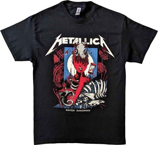Metallica - Enter Sandman Poster Heren Tshirt - Zwart