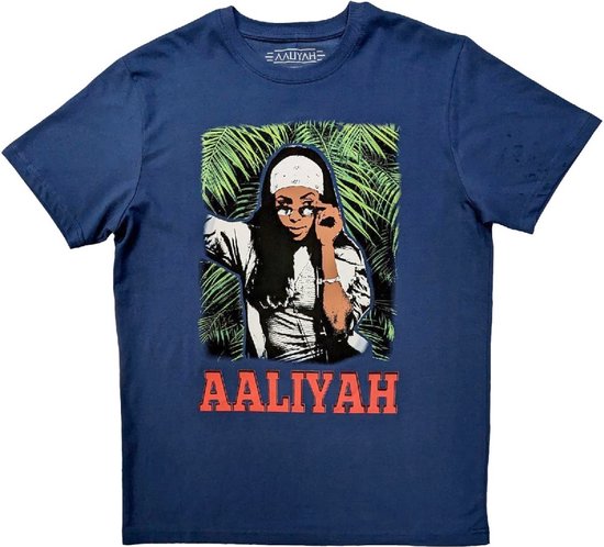 Aaliyah - Foliage Heren T-shirt - XL - Blauw