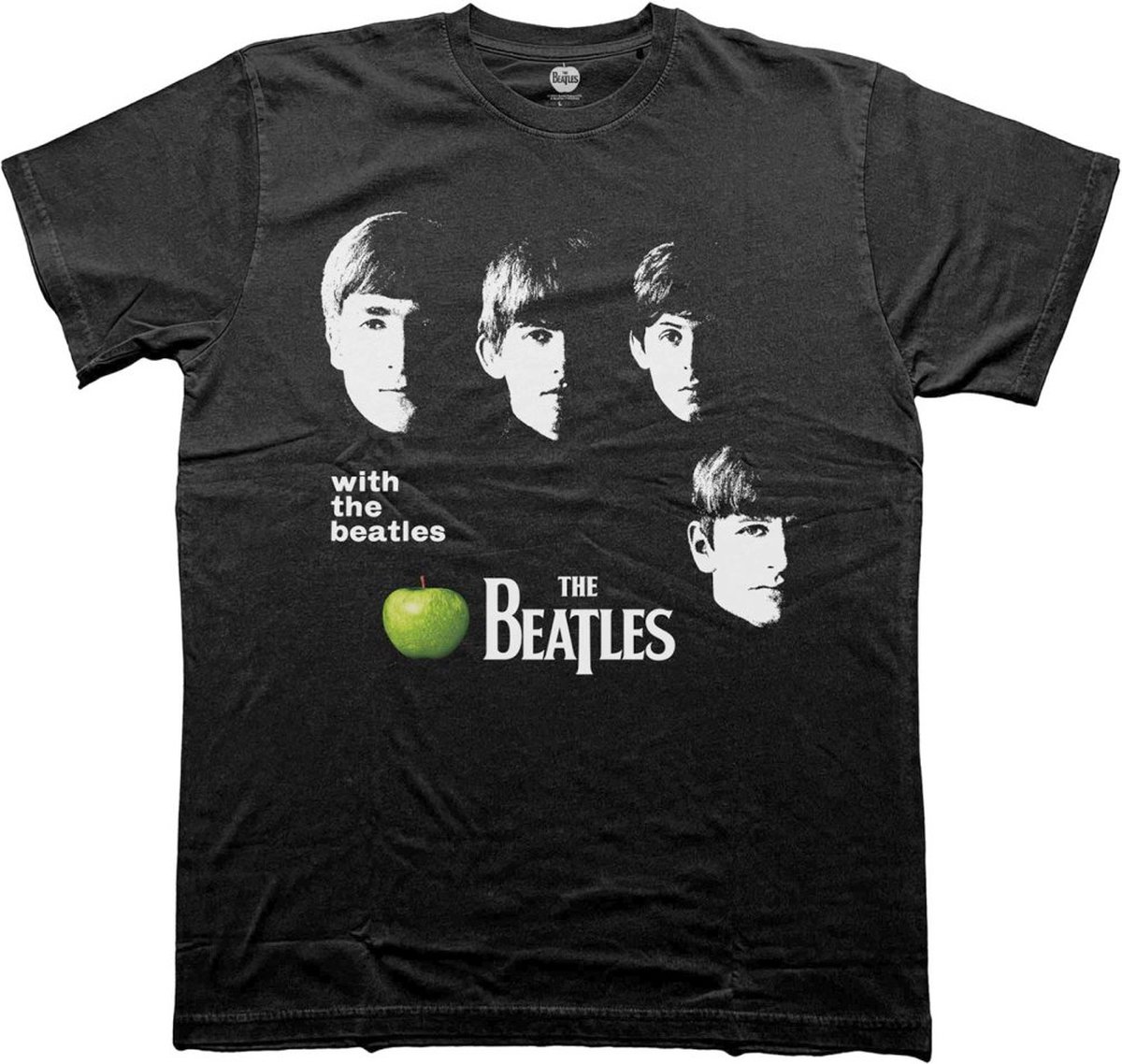The Beatles - With The Beatles Apple Heren T-shirt - 2XL - Zwart