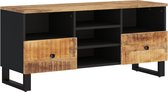vidaXL - Tv-meubel - 100x33x46 - cm - massief - mangohout - en - bewerkt - hout