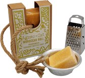 Agnes + Cat - giftset 4 producten - Geur Moroccan Roll - amberblokje - raspje -schaaltje - vegan - natuurlijk - handgemaakt - kerstcadeau - sinterklaas - cadeautip - cadeautje