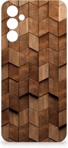 Bumper Hoesje geschikt voor Samsung Galaxy A14 5G Wooden Cubes