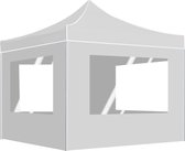 vidaXL Tente de fête pliable avec murs 3x3 m aluminium blanc