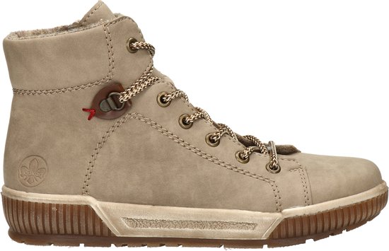 Rieker dames veterboot - Beige - Maat 41