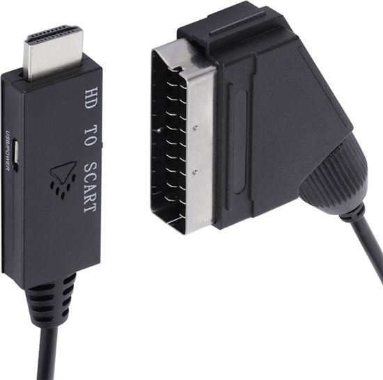 Adaptateur Péritel vers HDMI - Câble Péritel et câble HDMI inclus -  Adaptateur vidéo 