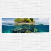 Muursticker - Koraal - Oceaan - Zee - Eiland - 120x40 cm Foto op Muursticker