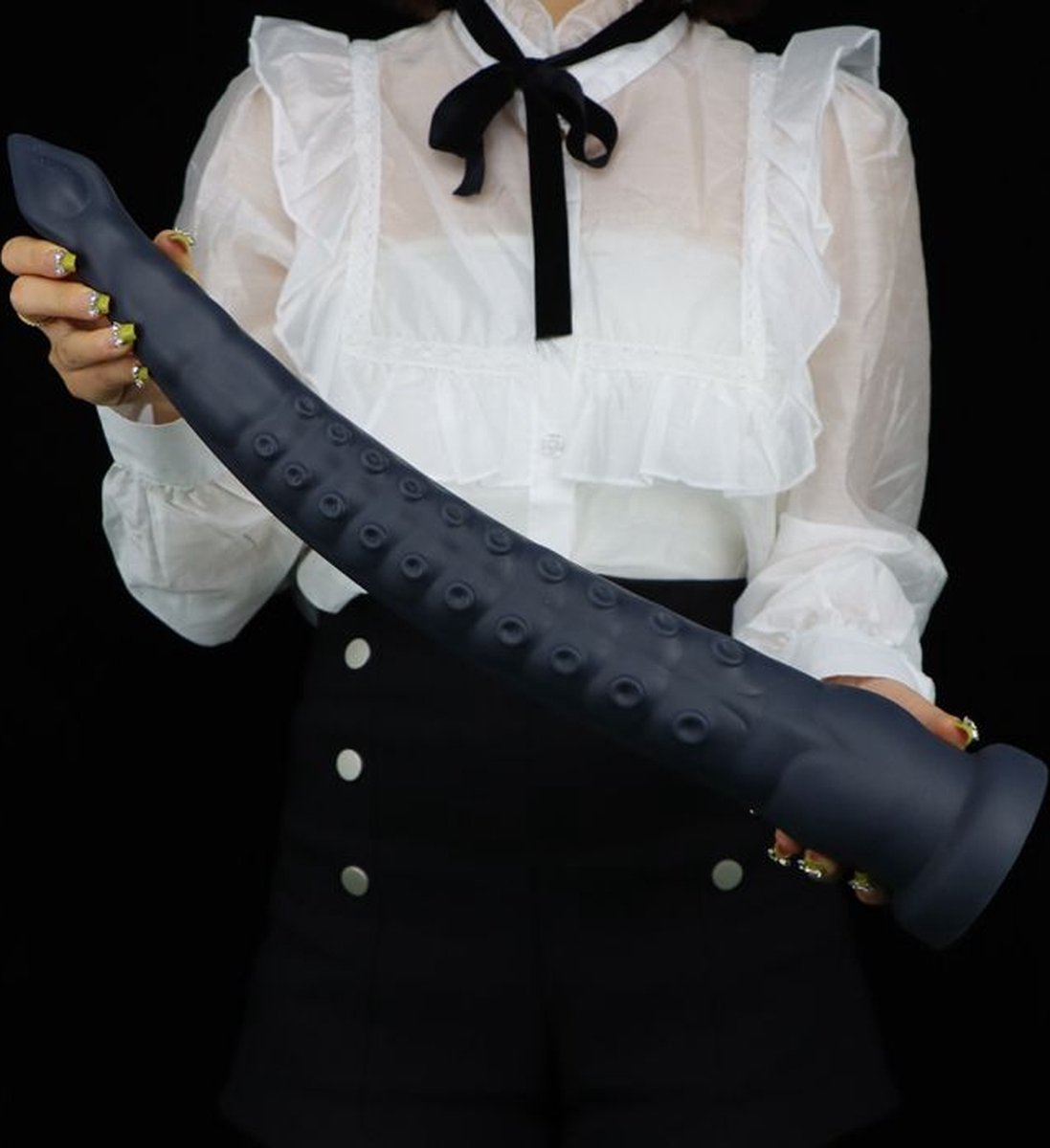 Mega Grote Dildo - Tentacle - 55 cm - Gemaakt van zijdezacht Siliconen - Extreme Monster Dildo - Zwart