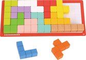 Tooky Toy Cube Puzzle Jeu de réflexion Éducatif en bois 10 niveaux 23 pièces