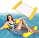 Waterhangmat Opblaasbaar lounge luchtbed 120x75cm Water hangmat - hangmat geel