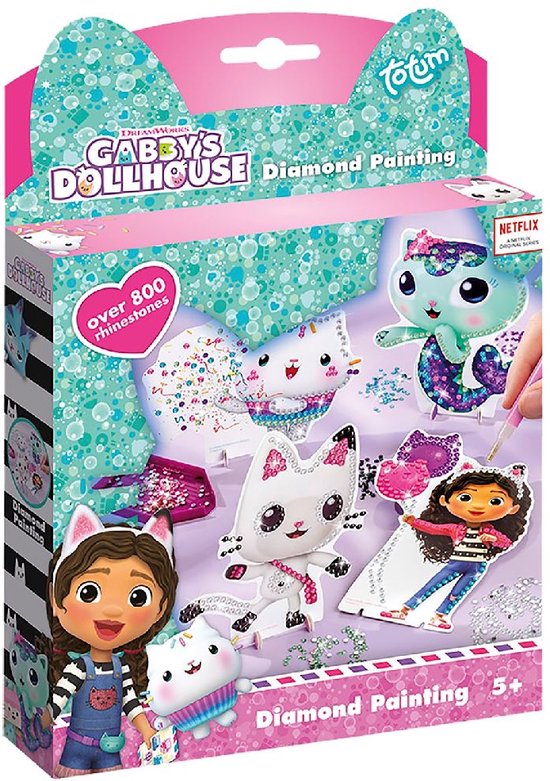 Totum Gabby's Poppenhuis Diamond Painting knutselset voor kinderen
