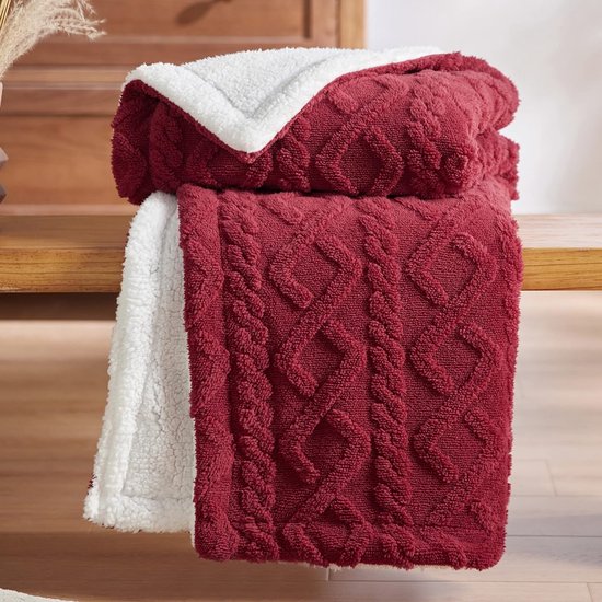 Bedsure Knuffeldeken, deken, bank, woondeken, gebreide deken; groot