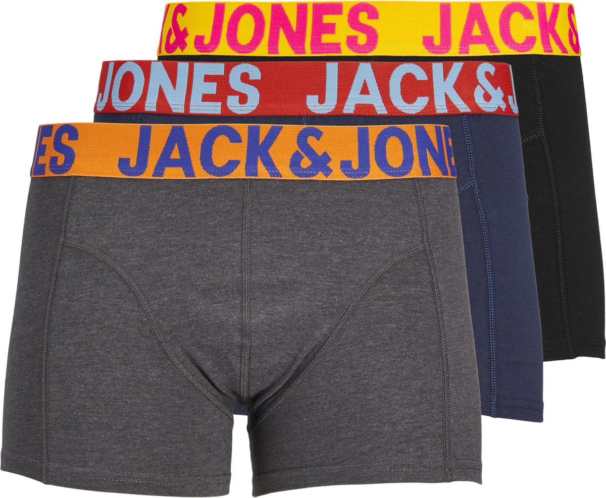JACK & JONES- JACCRAZY SOLID TRUNKS 3 PACK NOOS - Heren - Trunks